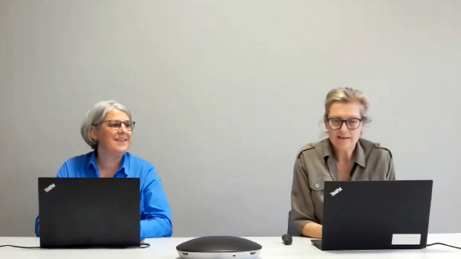 Claudia Katschitsch und Eva-Maria Düringer beim AK Webinar © AK Vorarlberg