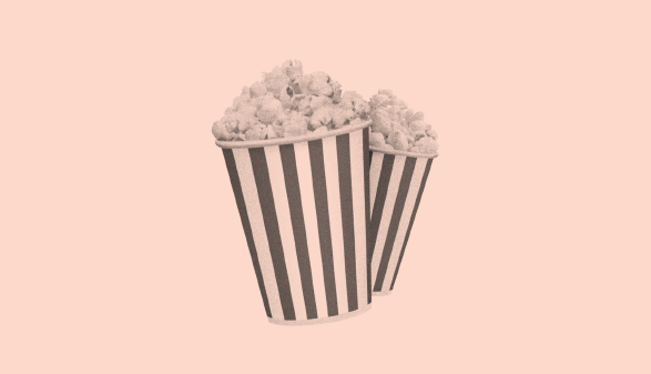 Gefüllte Popcorn Tüten