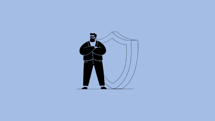 Bodyguard vor Schutzschild