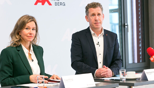 AK Direktorin Eva King und AK Präsident Bernhard Heinzle haben das aktuelle Standort-Rating vorgestellt.