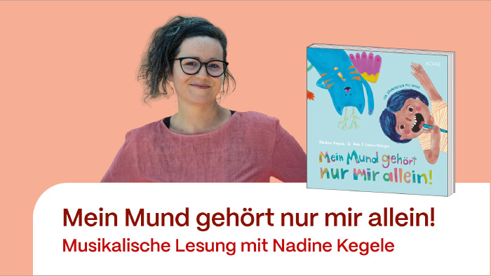 Portrait Nadine Kegele mit Buch Mein Mund gehört nur mir allein