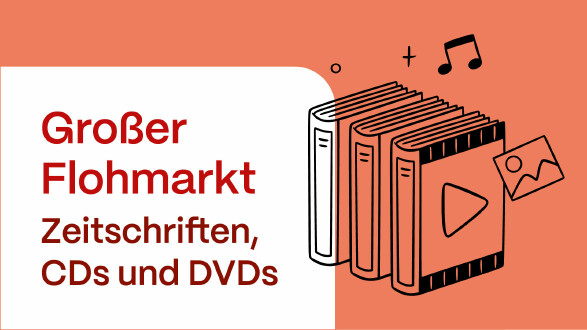 Gro&szlig;er Flohmarkt mit Illustration