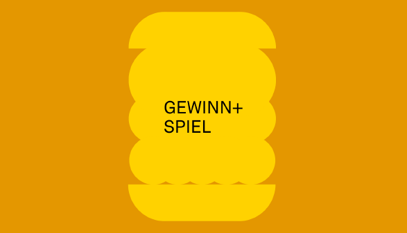 Illustration eines Burgers; Text: GEWINN+SPIEL