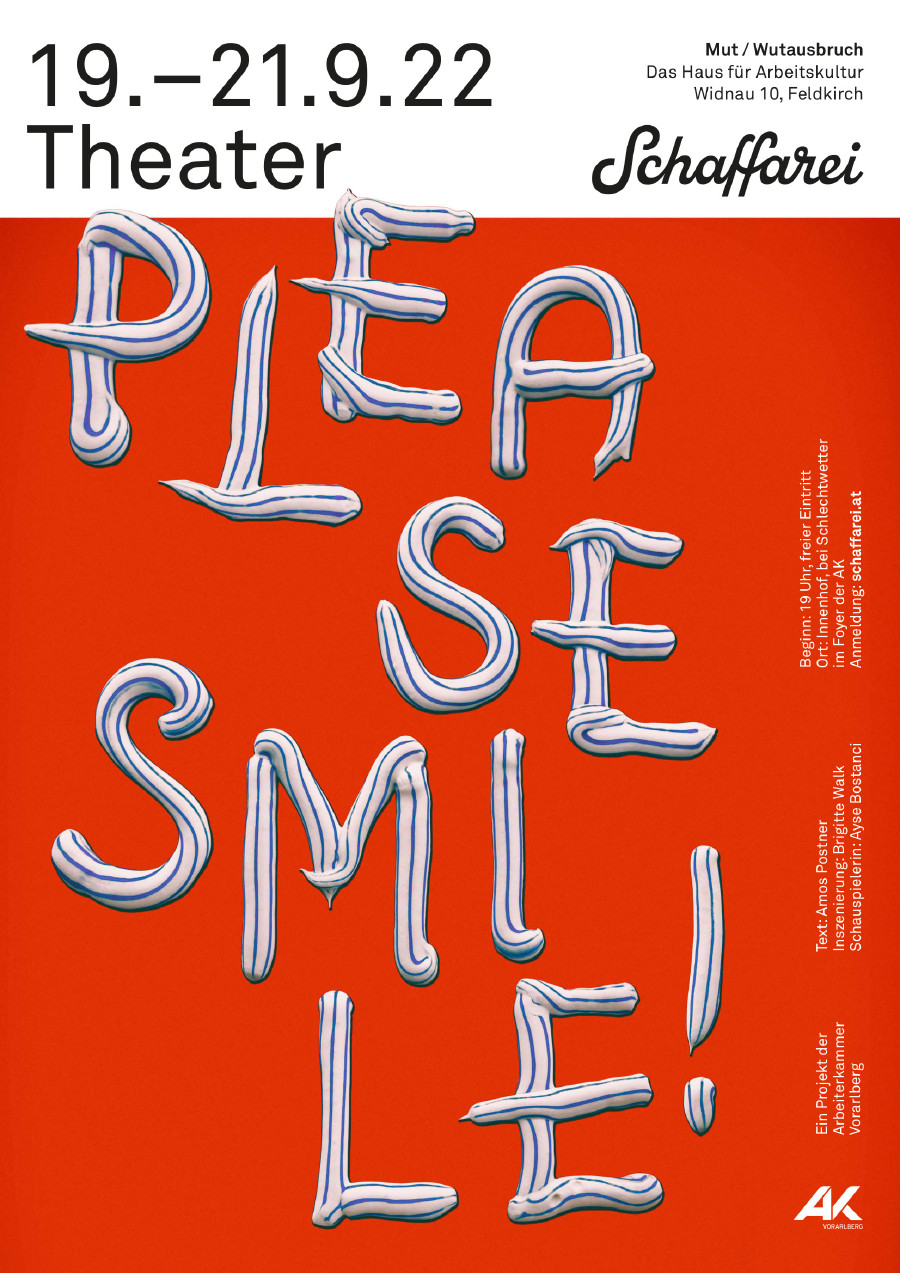 Please smile!“: Theater auf der Schaffarei-Bühne © AK Vorarlberg