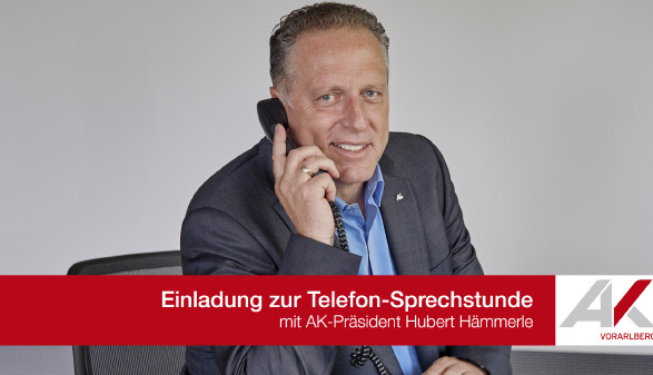 AK-Präsident Hubert Hämmerle am Telefon © Miro Kuzmanovic, www.miromedia.net AK-Präsident Hubert Hämmerle am Telefon © Miro Kuzmanovic, www.miromedia.net