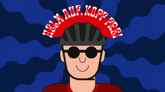 Sujet "Helm auf, Kopf frei!"