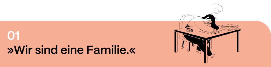 Überschrift: Wir sind eine Familie