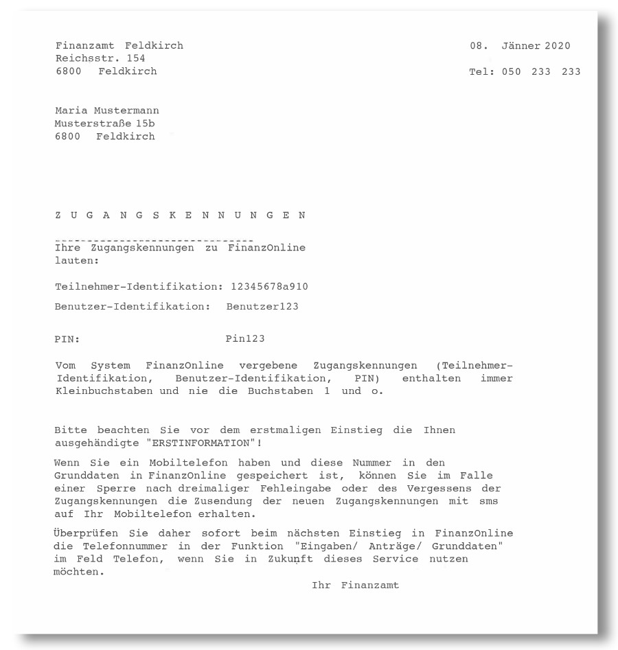 © AKV Muster-Zugangskennung © AKV