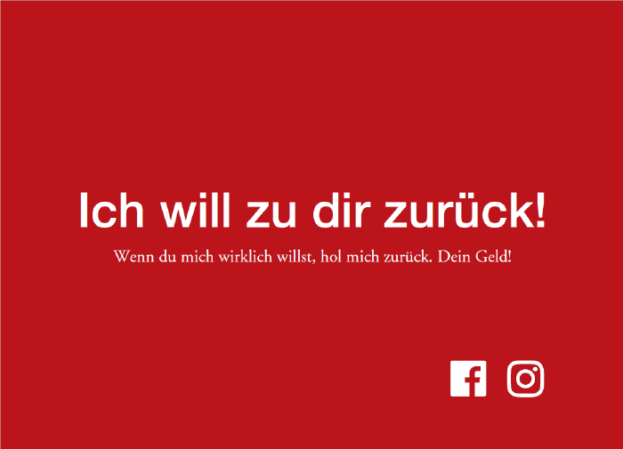 Postkarte, Negativsteuer © AK Vlbg., AK Vlbg. Ich will zu dir zurück © AK Vlbg., AK Vlbg.