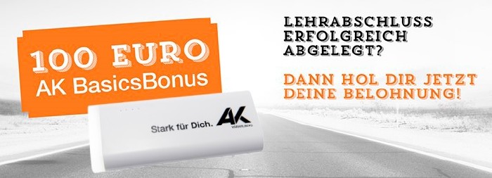 Hol dir deine Belohnung © AK Powerbank, Straße im Hintergrund © AK