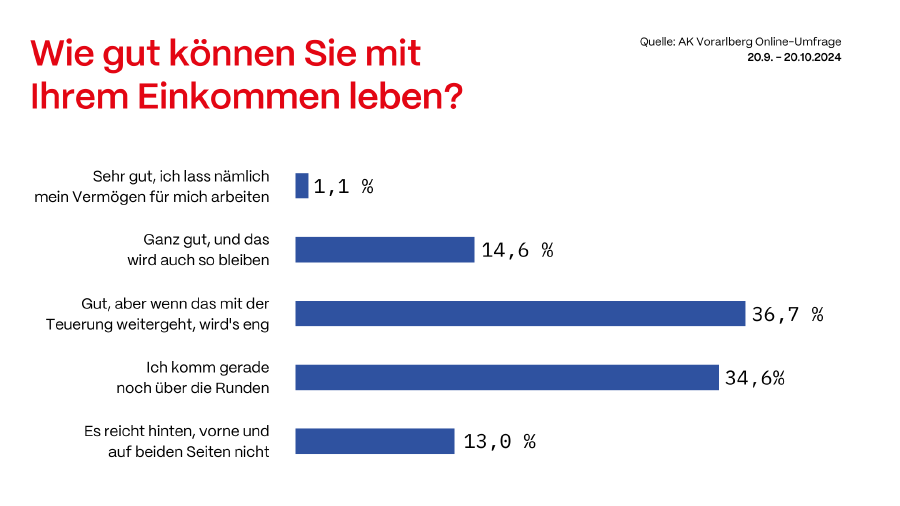 Wie gut können Sie mit Ihrem Einkommen leben?