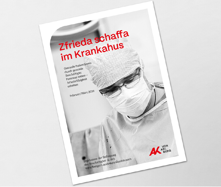 Cover der Studie "Zfrieda schaffa im Krankahus"