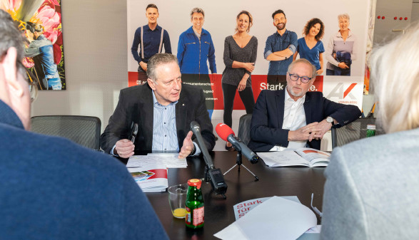Hubert Hämmerle und Rainer Keckeis bei der Pressekonferenz © AK Vbg. Hubert Hämmerle und Rainer Keckeis bei der Pressekonferenz © AK Vbg.