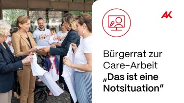 Bürger:innenrat zur Care-Arbeit: Übergabe der Unterschriften © ORF Vorarlberg
