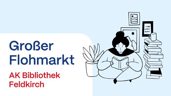 Gro&szlig;er Flohmarkt mit Illustration