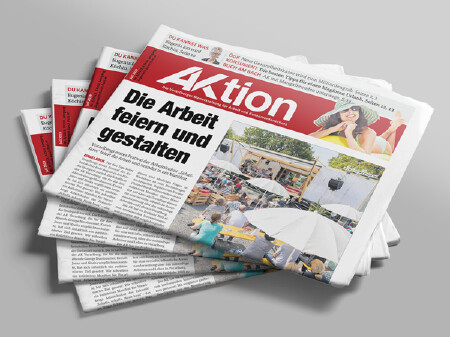 Stapel mit AKtionszeitung © AK Vbg