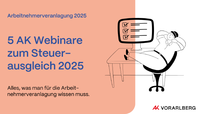 5 AK Webinare zum Steuerausgleich 2025