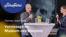 Josef Köss bei der Vernissage im Museum des Wandels © AK Vorarlberg