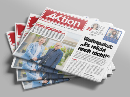 Zeitungsstapel der Oktober Ausgabe 2023 © AK Vorarlberg
