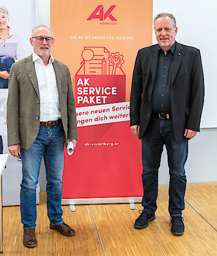 © AKV, Jürgen Gorbach AK-Direktor Rainer Keckeis und Präsident Hubert Hämmerle © AKV, Jürgen Gorbach