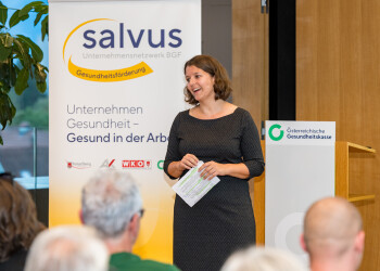 Zahlreiche Gäste beim salvus-Unternehmensnetzwerk Betriebliche Gesundheitsförderung am 21.9.2023