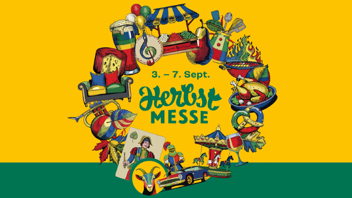 © Messe Dornbirn Herbstmesse Sujet Dornbirn Kreis mit verschieden Grafiken zum Kochen