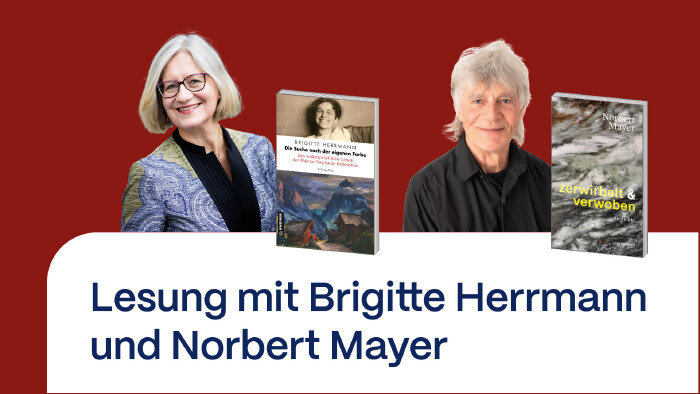 © Hollenstein, AK Vorarlberg Portrait Brigitte Herrmann und Norbert Mayer mit Büchern