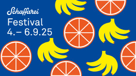 Schaffarei Festival mit Orangen und Bananen