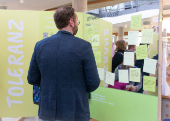 Station der Ausstellung Demokratie